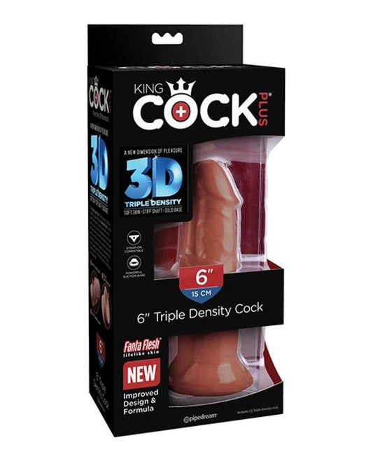 Doll Authority Dongs & Dildos King Cock Plus 6" Triple Density Cock - Brown