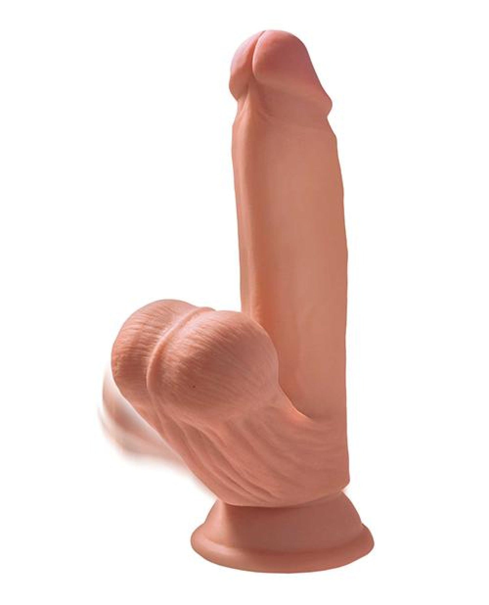 Doll Authority Dongs & Dildos King Cock Plus 7" Triple Density Cock W-swinging Balls - Tan
