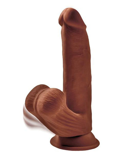 Doll Authority Dongs & Dildos King Cock Plus 8" Triple Density Cock W-swinging Balls - Brown