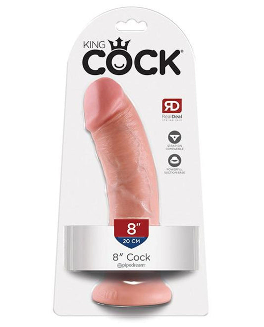 Doll Authority Dongs & Dildos King Cock Realistic Suction Cup 8" Dong - Flesh