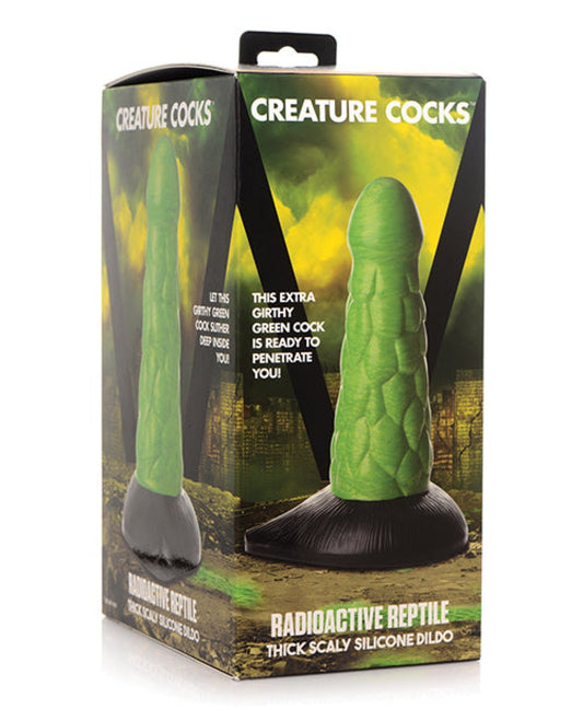 Doll Authority Dongs & Dildos No Eta Creature Cocks Radioactive Reptile Thick Scaly Silicone Dildo - Green-black