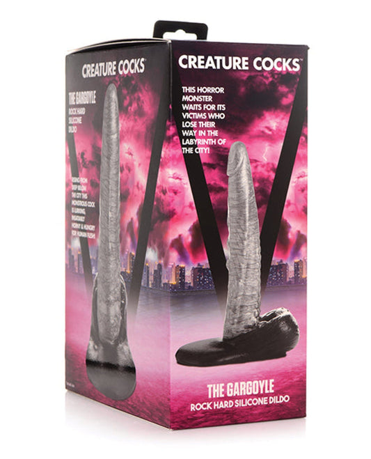 Doll Authority Dongs & Dildos No Eta Creature Cocks The Gargoyle Rock Hard Silicone Dildo - Silver-black