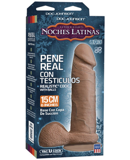 Doll Authority Dongs & Dildos Noches Latinas Ultraskyn Pene Real Con Testiculos 6 " - Caramel