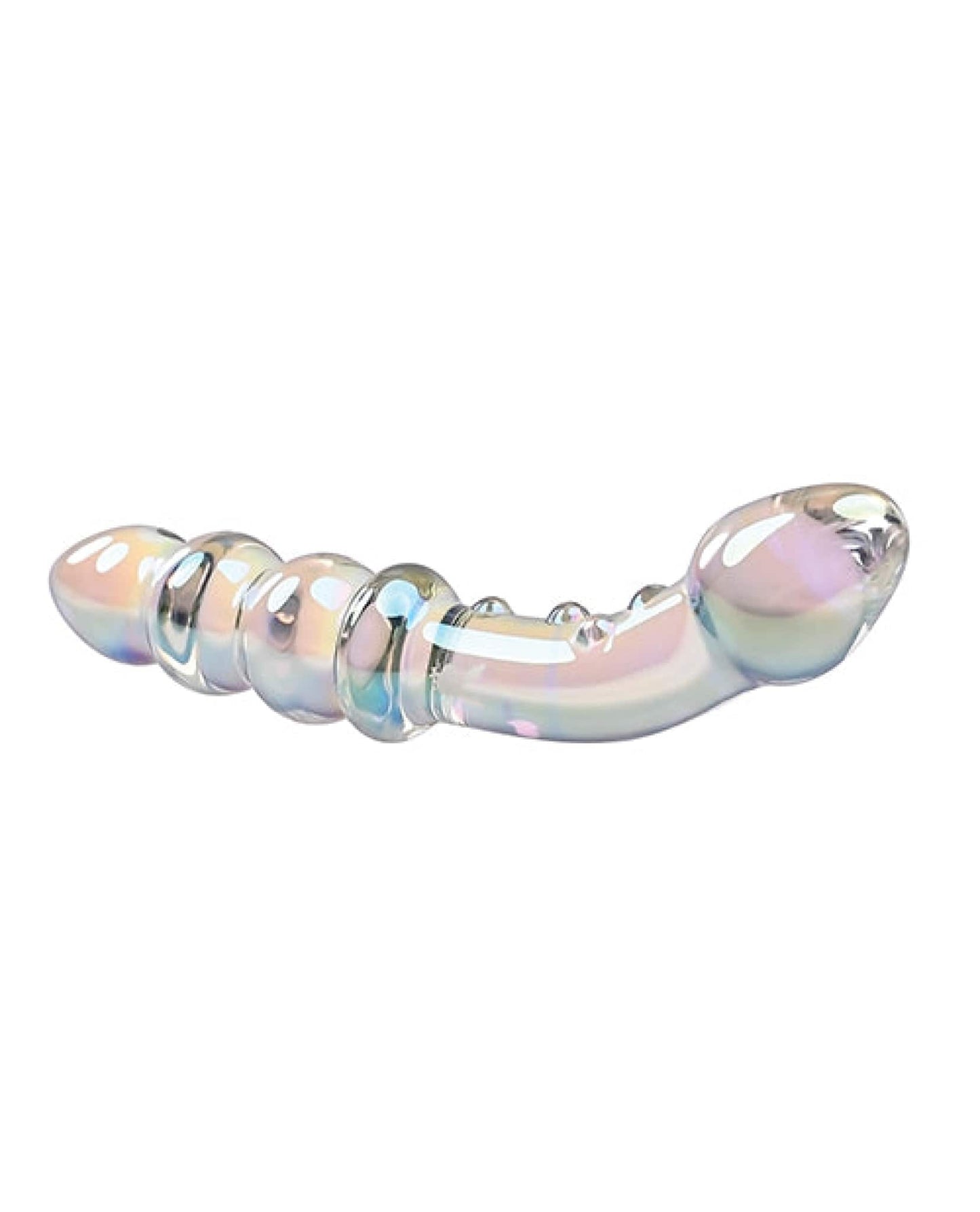 Doll Authority Dongs & Dildos Playboy Pleasure Jewels Double Glass Dildo w/Anal Beads - Clear