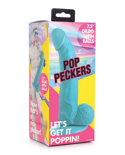 Doll Authority Dongs & Dildos Blue Pop Peckers 7.5" Dildo W/balls