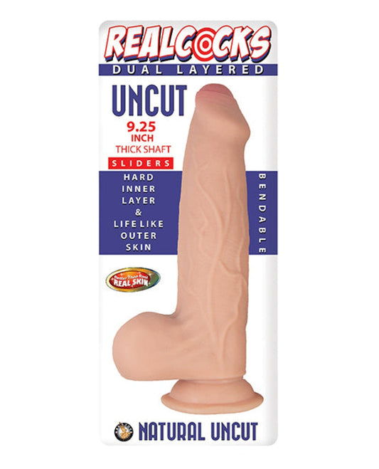Doll Authority Dongs & Dildos White Realcocks Dual Layered Uncut Sliders 9.25" Thick Shaft