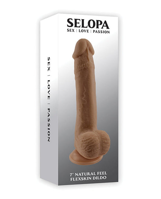 Doll Authority Dongs & Dildos Selopa Natural Feel 7" Flexskin Dildo - Dark