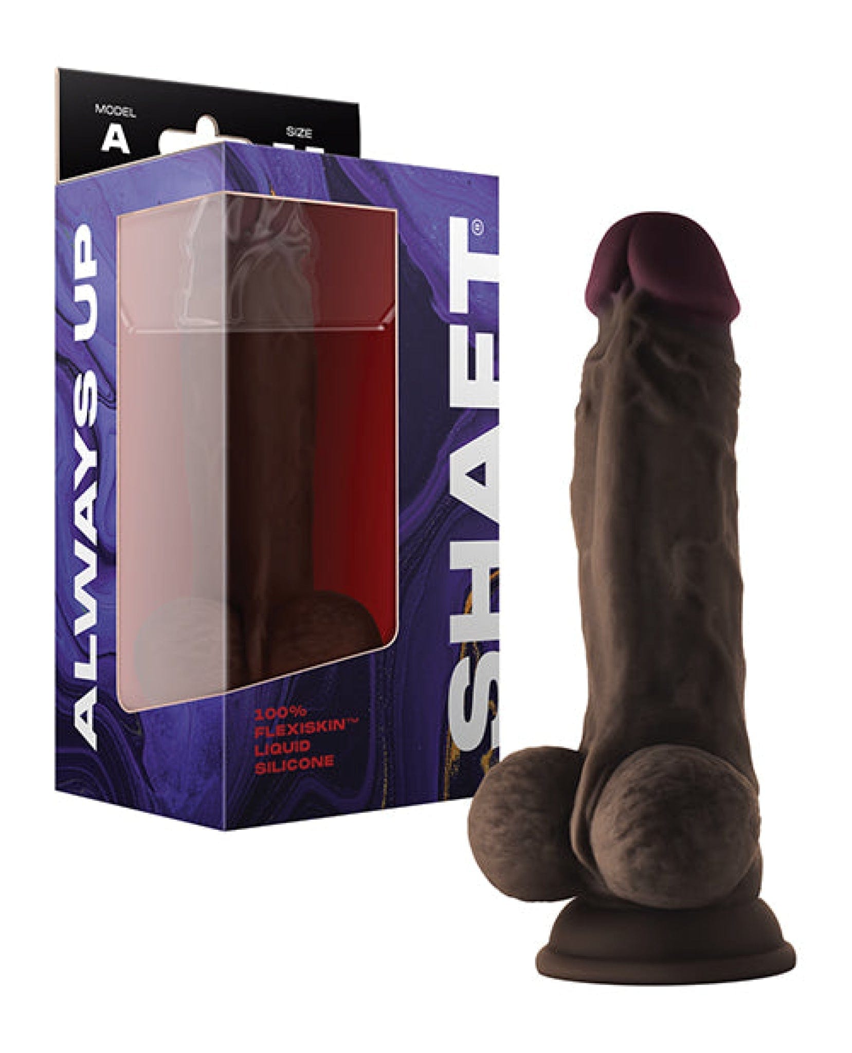 Doll Authority Dongs & Dildos Mahogany Shaft Model A Flexskin Liquid Silicone 7.5" Dong W/balls