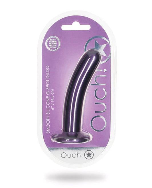 Doll Authority Dongs & Dildos Metallic Purple Shots Ouch 6" Smooth G-spot Dildo