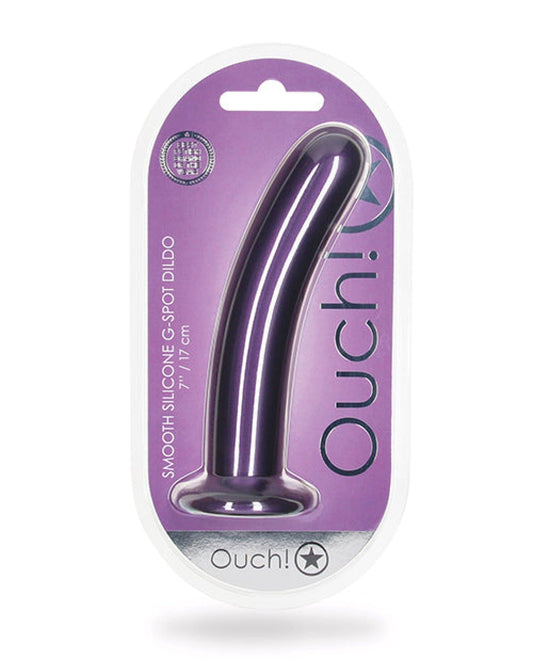 Doll Authority Dongs & Dildos Metallic Purple Shots Ouch 7" Smooth G-spot Dildo