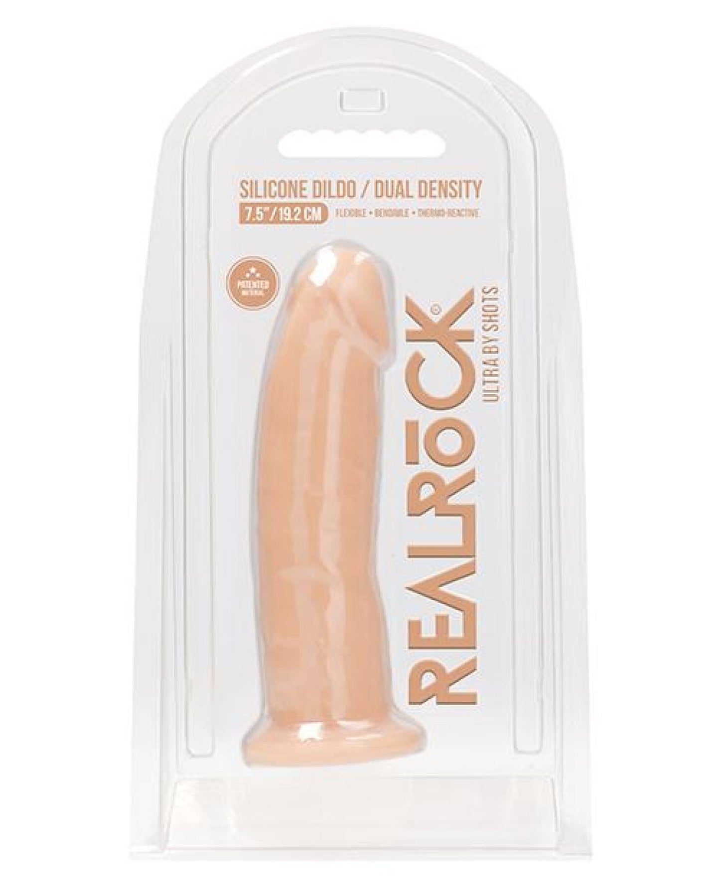 Doll Authority Dongs & Dildos Flesh "Shots Realrock 7.5"" Silicone Dual Density Dildo"