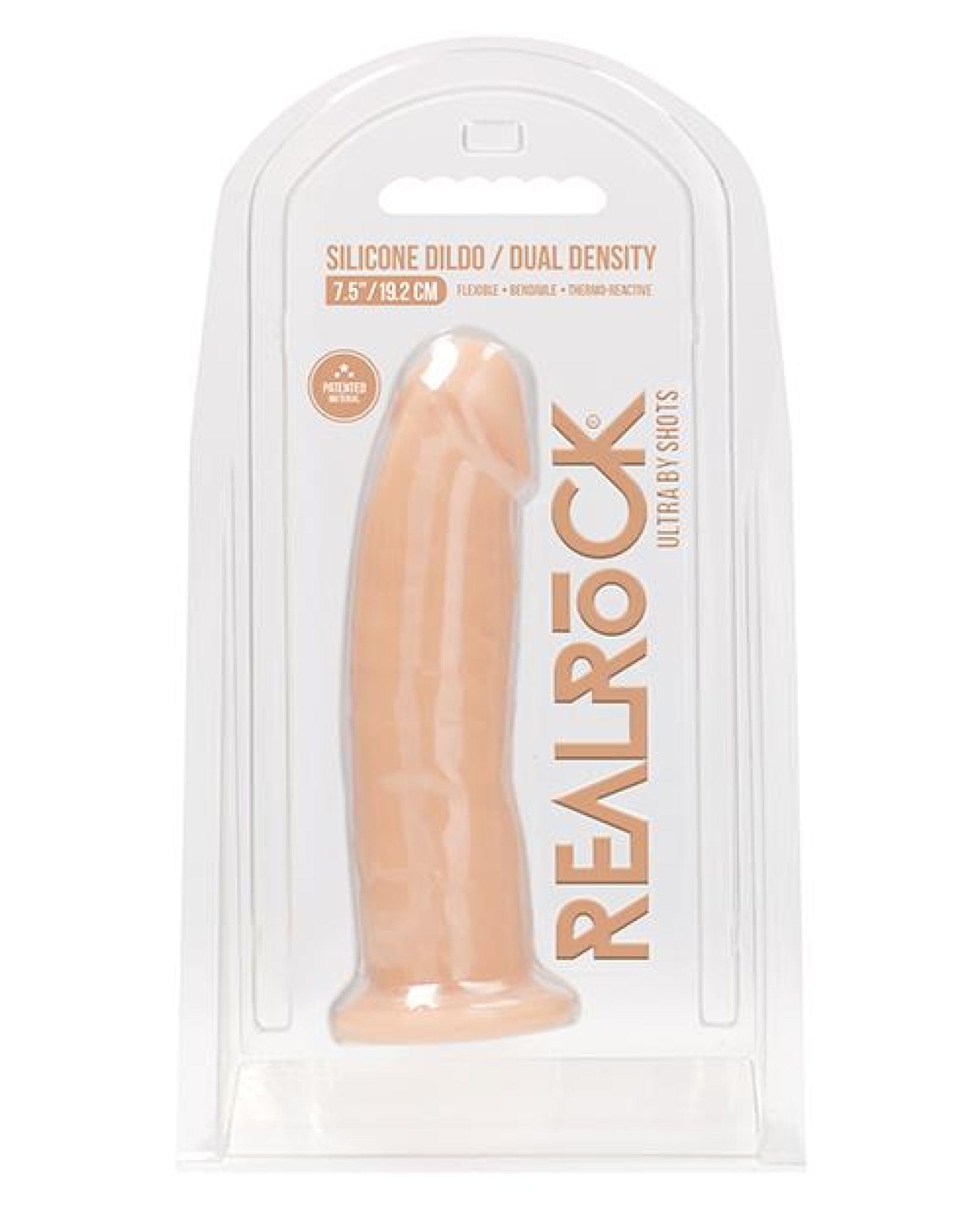 Doll Authority Dongs & Dildos Flesh "Shots Realrock 7.5"" Silicone Dual Density Dildo"