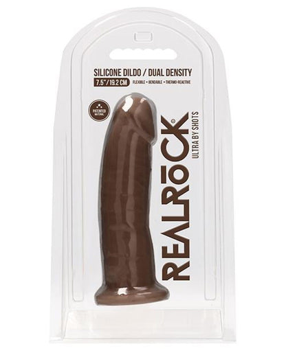 Doll Authority Dongs & Dildos Brown "Shots Realrock 7.5"" Silicone Dual Density Dildo"