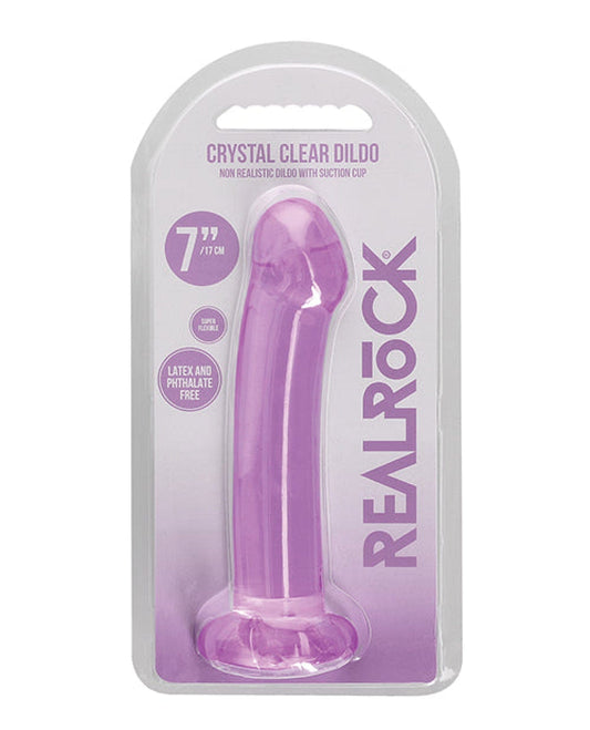 Doll Authority Dongs & Dildos Purple Shots Realrock Crystal Clear 7" Dildo