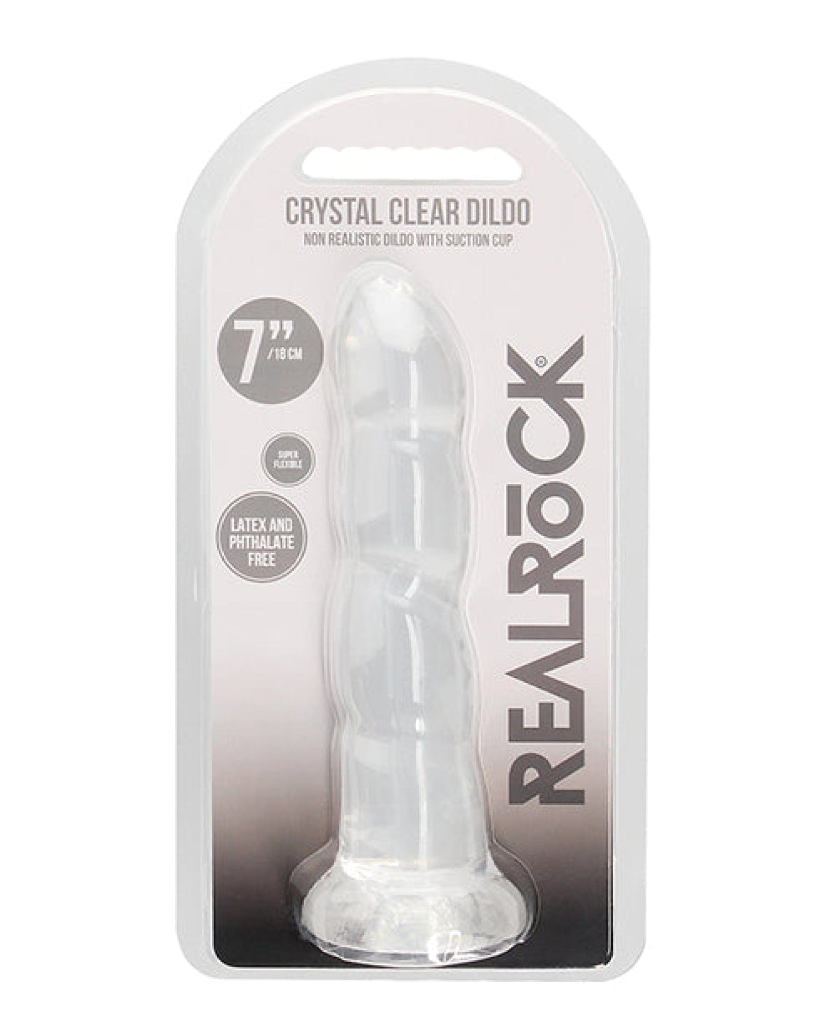 Doll Authority Dongs & Dildos Shots Realrock Crystal Clear 7" Dildo  - Transparent