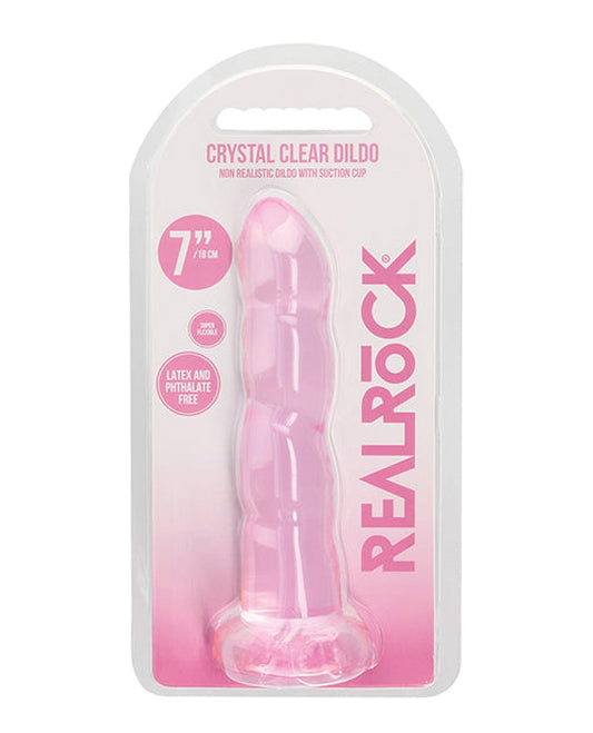 Doll Authority Dongs & Dildos Shots Realrock Crystal Clear Non Realistic 7" Dildo  - Pink