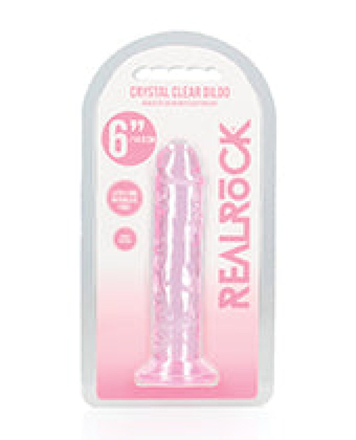 Doll Authority Dongs & Dildos Pink / 6" Shots Realrock Crystal Clear Straight Dildo W/suction Cup