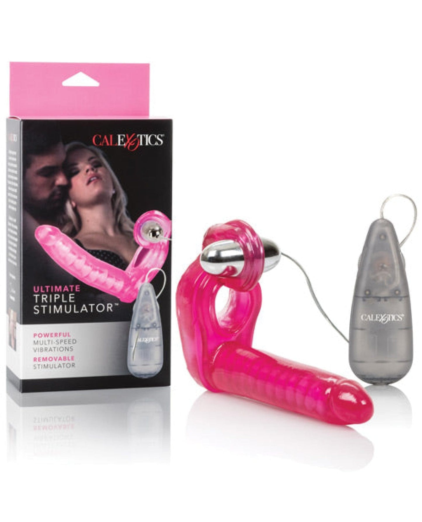 Doll Authority Dongs & Dildos The Ultimate Triple Stimulator Flexible Dong W-cock Ring - Pink