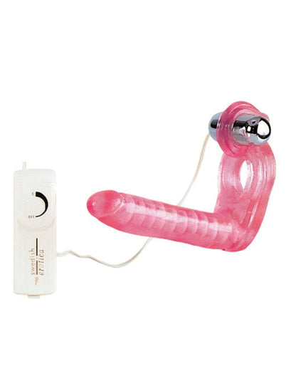 Doll Authority Dongs & Dildos The Ultimate Triple Stimulator Flexible Dong W-cock Ring - Pink