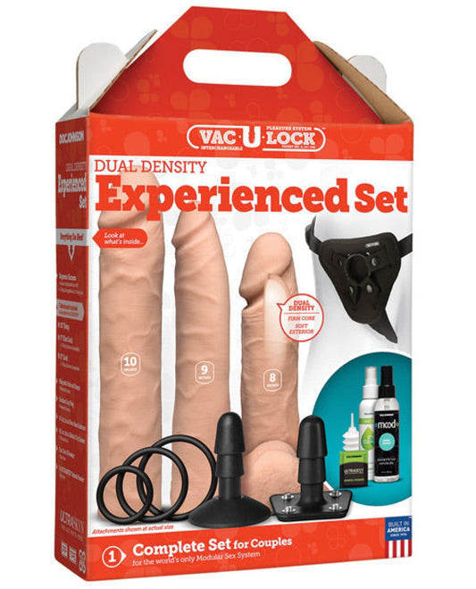 Doll Authority Dongs & Dildos Vac-u-lock Dual Density Experienced Set - Vanilla