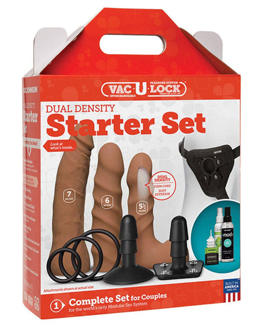 Doll Authority Dongs & Dildos Caramel Vac-u-lock Dual Density Starter Set