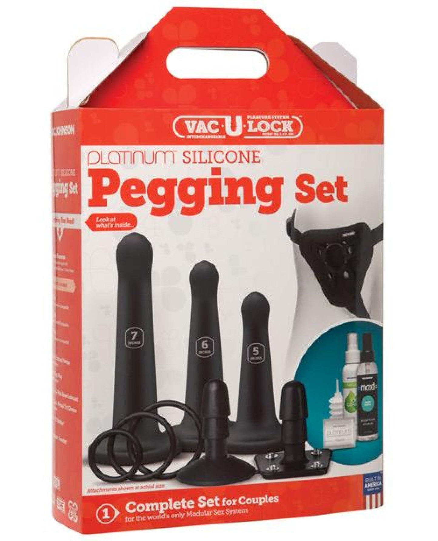Doll Authority Dongs & Dildos Vac-u-lock Silicone Pegging Set - Black
