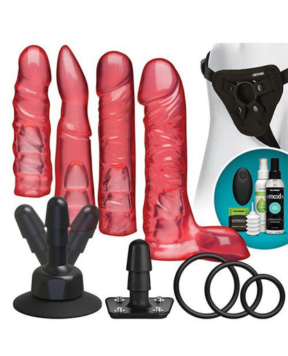 Doll Authority Dongs & Dildos Vac-u-lock Vibrating Crystal Jellies Set W-wireless Remote - Pink