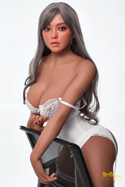 Doll Authority SEX DOLL 5'4" (164cm) - G-Cup Hybrid Body Agnes Dark Tanned Realistic Silicone Head + TPE Body - IronTech Doll®