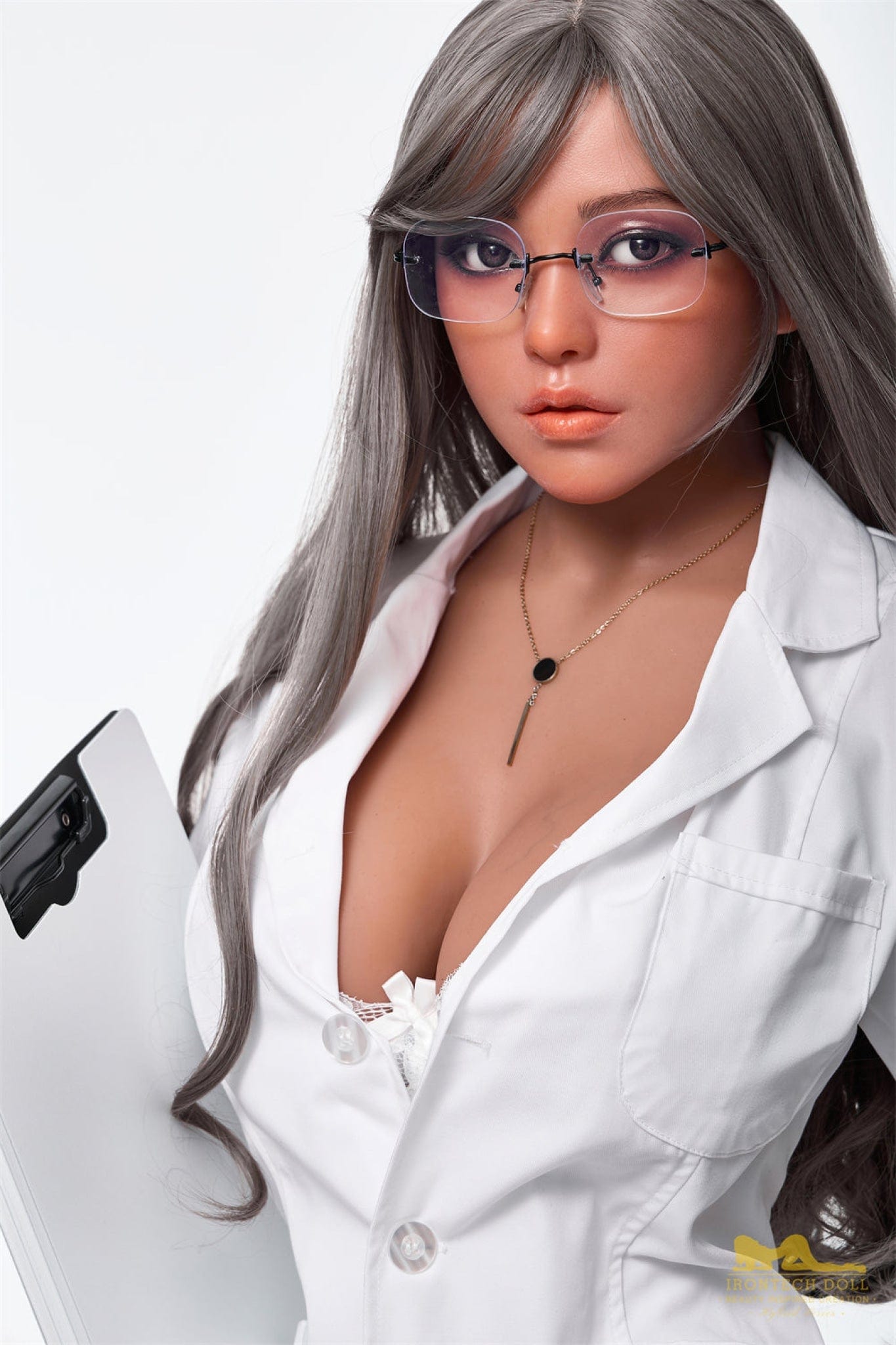 Doll Authority SEX DOLL 5'4" (164cm) - G-Cup Hybrid Body Agnes Dark Tanned Realistic Silicone Head + TPE Body - IronTech Doll®