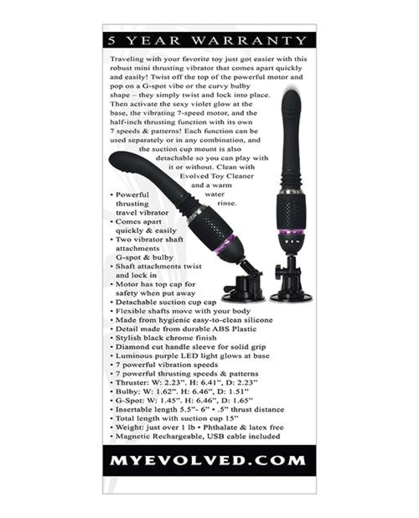 Doll Authority Sex Machines Evolved Thrust & Go Sex Machine - Black