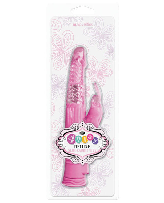 Doll Authority Vibrators Pink 4play Deluxe Slim Rabbit Vibe