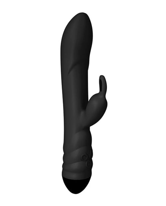 Doll Authority Vibrators Adrien Lastic Twister Clitoral Sucker & Vibrating Rabbit - Black