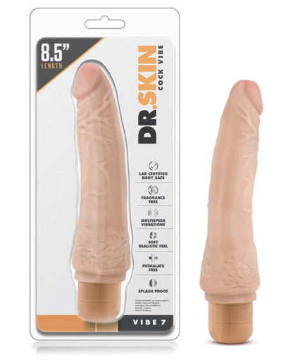 Doll Authority Vibrators Blush Dr. Skin Vibe 8.5" Dong #7 - Beige