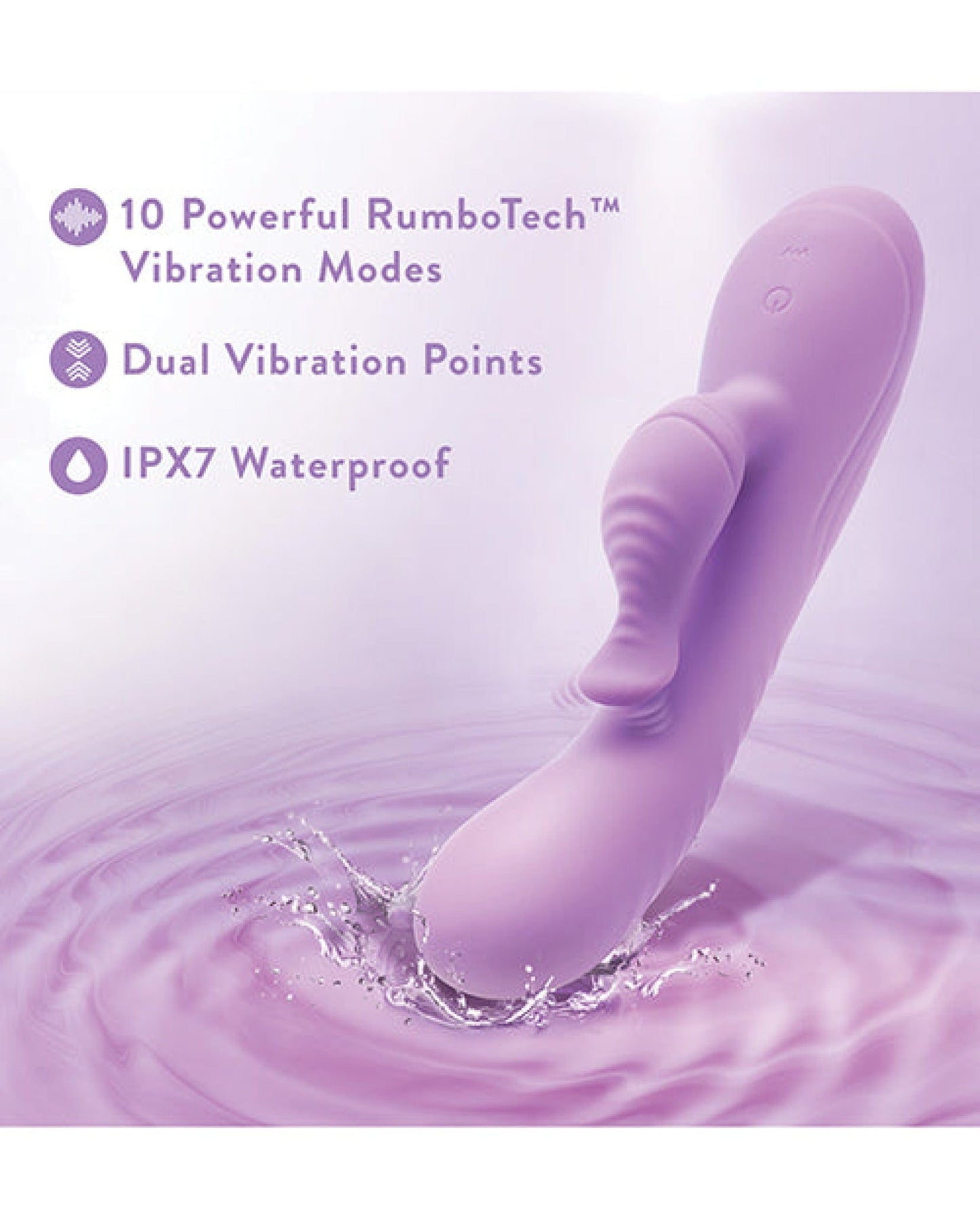 Doll Authority Vibrators Blush Evelyn Rabbit Vibrator - Purple