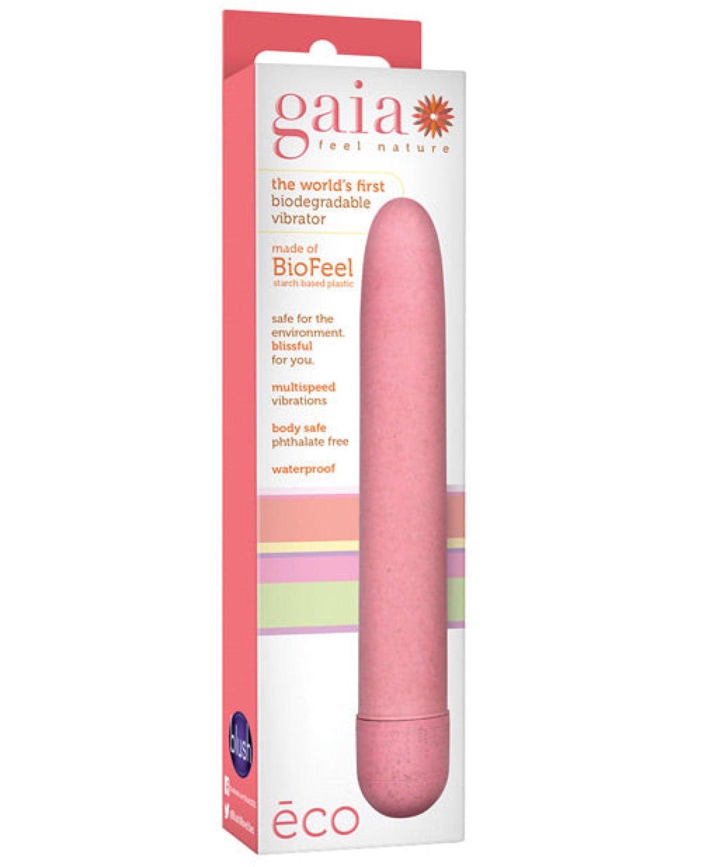 Doll Authority Vibrators Coral Blush Gaia Biodegradable Vibrator Eco