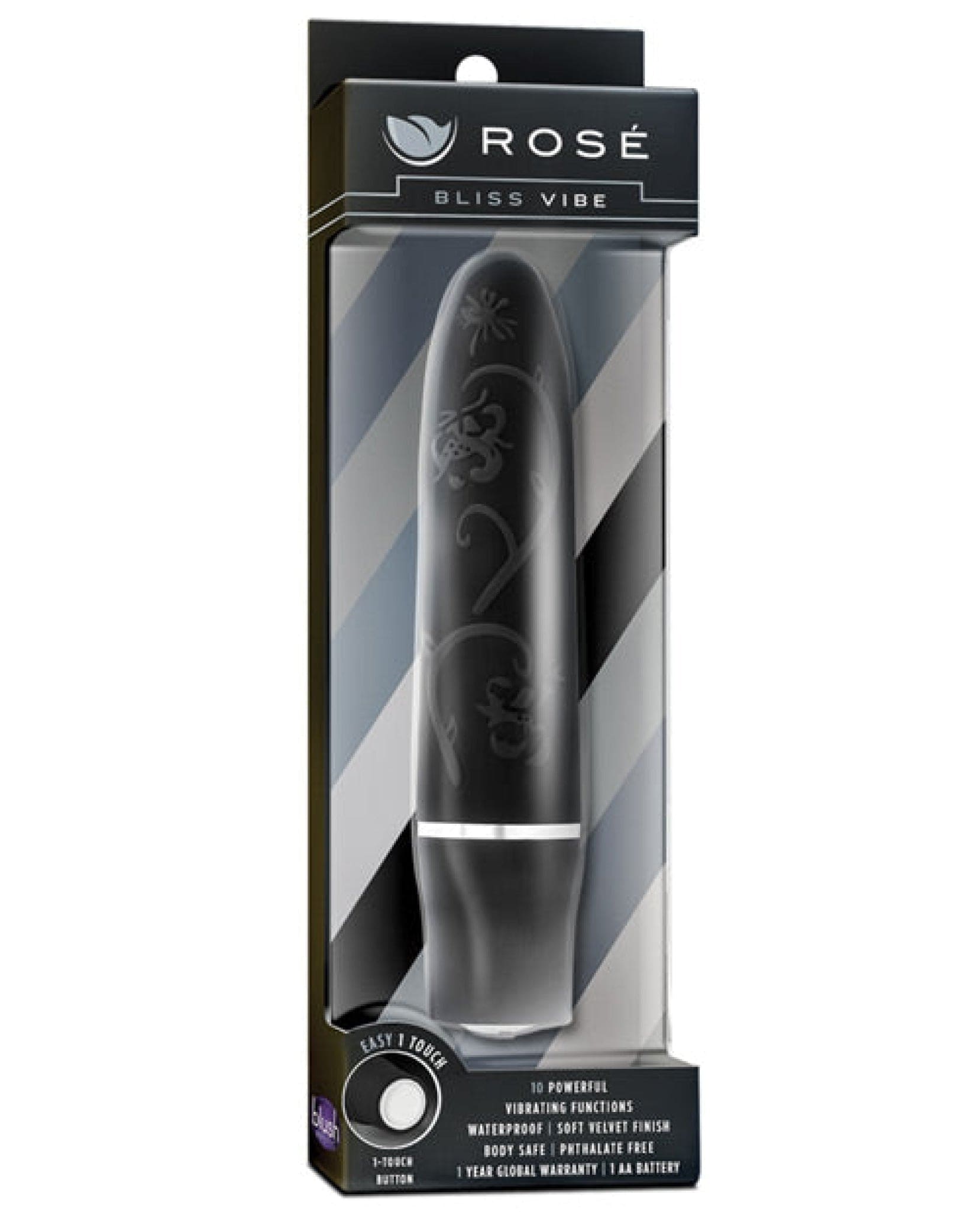 Doll Authority Vibrators Black Blush Rose Bliss Vibe