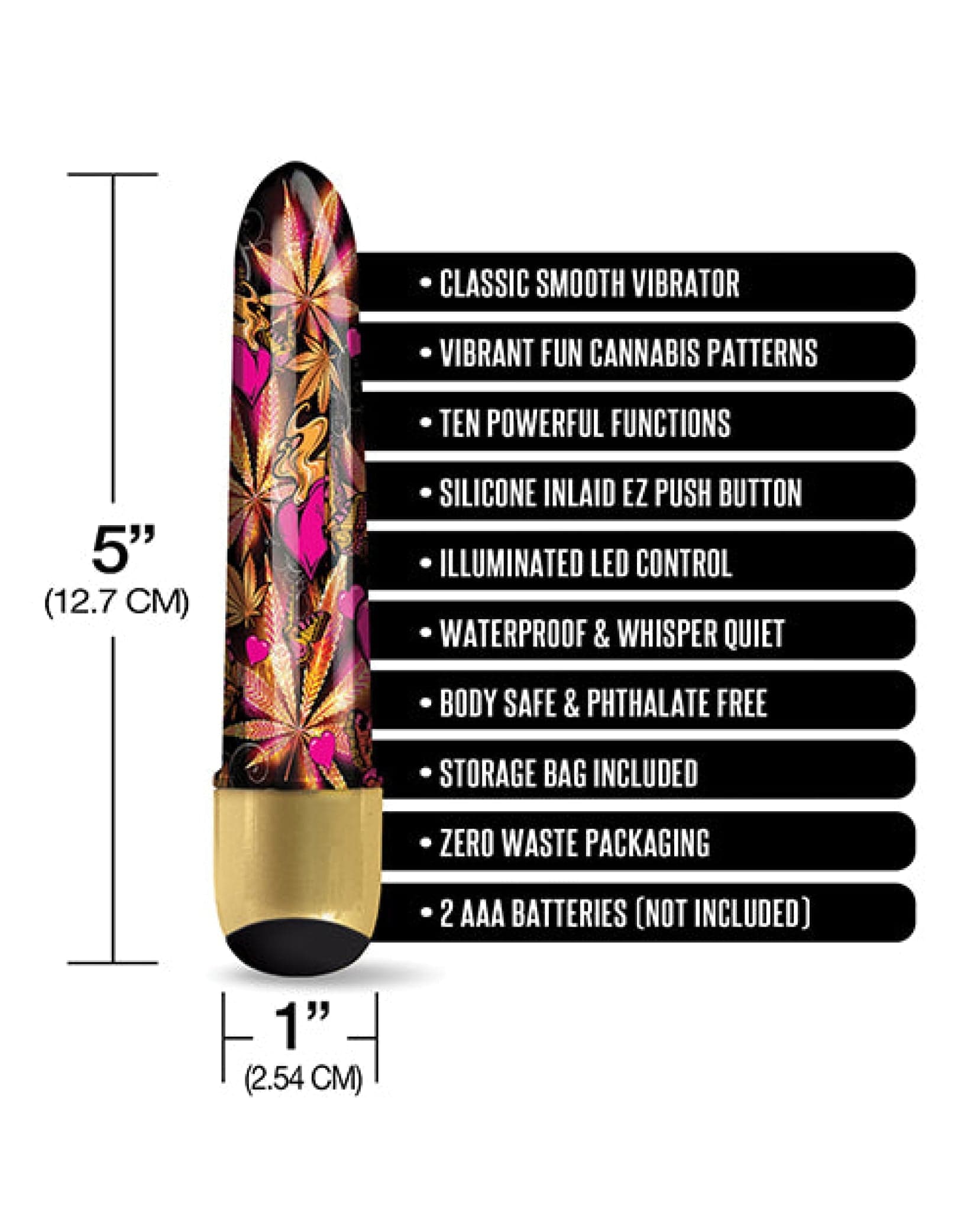 Doll Authority Vibrators Buzzed 5" Mini Vibe - Pink Kush
