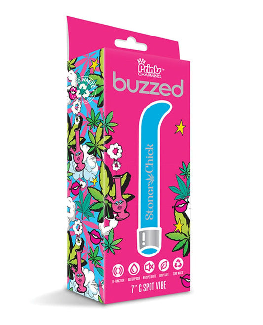 Doll Authority Vibrators Buzzed 7" G-spot Vibe  - Stoner Chick Blue