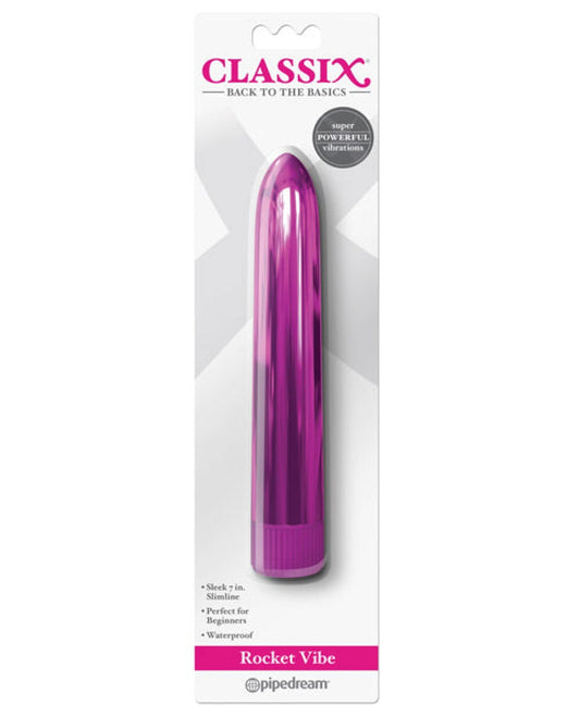 Doll Authority Vibrators Pink "Classix 7"" Metallic Vibe"