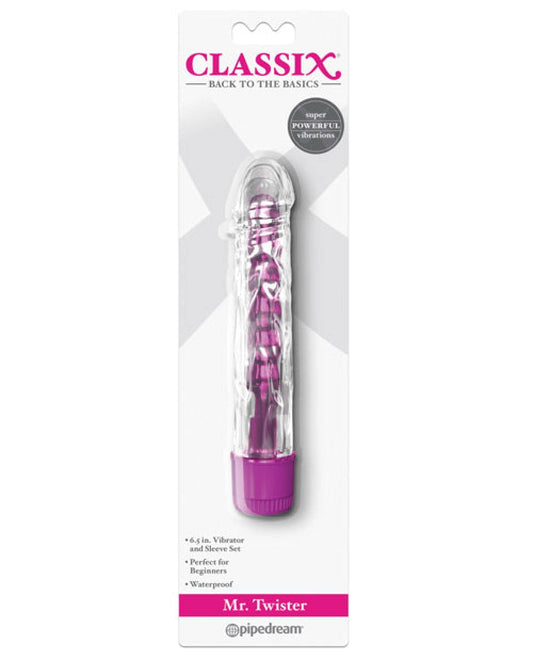 Doll Authority Vibrators Pink Classix Mr. Twister Vibe W/sleeve