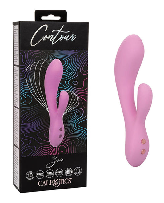 Doll Authority Vibrators Contour Zoie Flexible Dual Massager - Pink
