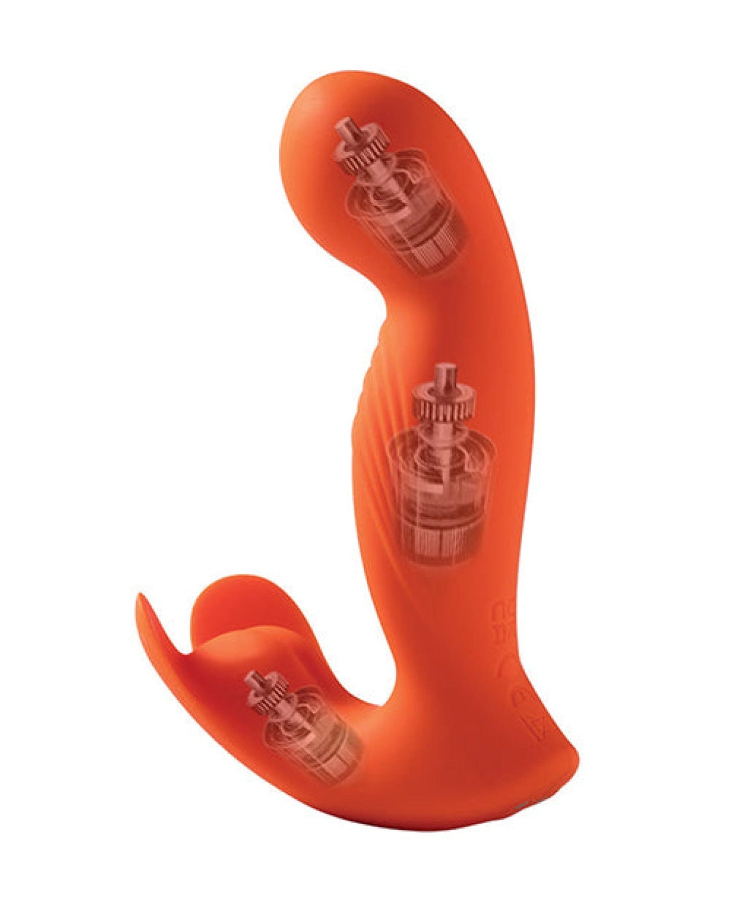 Doll Authority Vibrators Crave 3 G-spot Vibrator With Rotating Massage Head & Clit Tickler - Orange