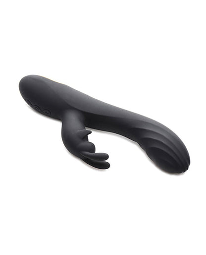 Doll Authority Vibrators Curve Novelties Power Bunnies Cuddles 10x Silicone Rabbit Vibrator - Black