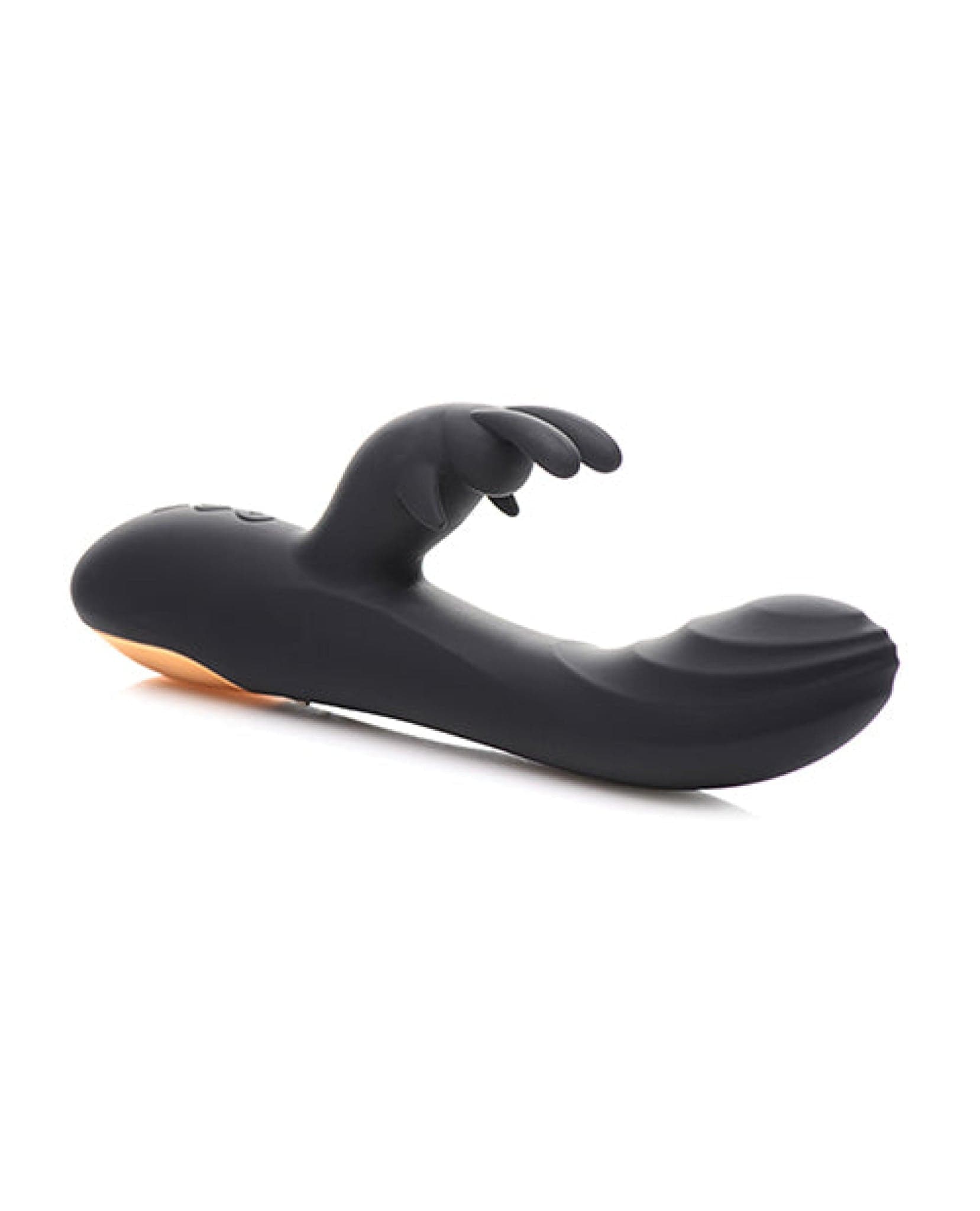 Doll Authority Vibrators Curve Novelties Power Bunnies Cuddles 10x Silicone Rabbit Vibrator - Black