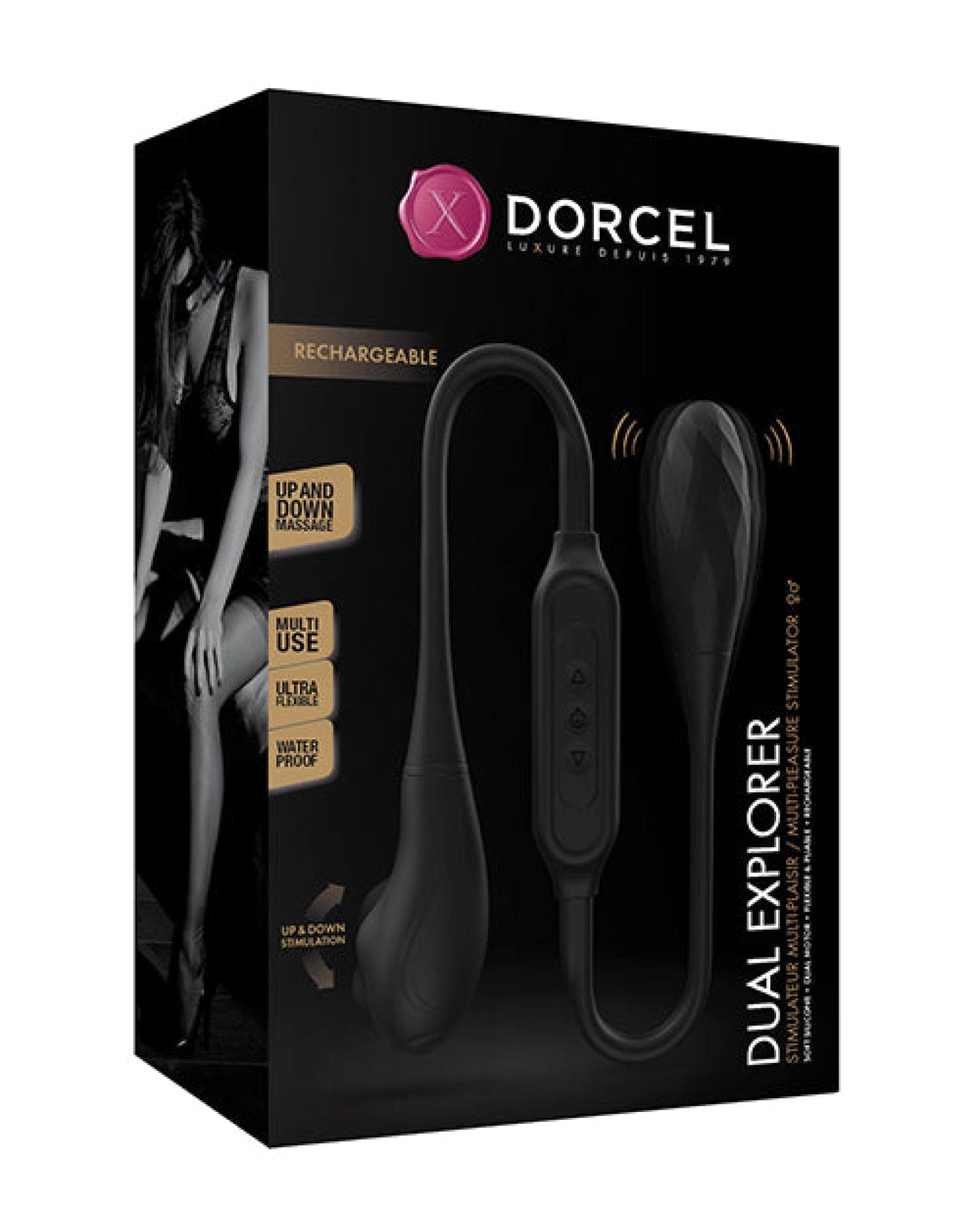 Doll Authority Vibrators Dorcel Dual Explorer Double Ended - Black