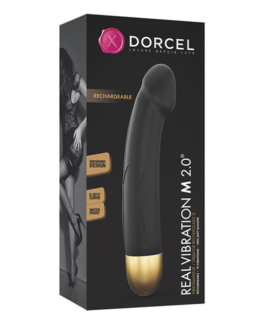 Doll Authority Vibrators Dorcel Real Vibration M 8.6" Rechargeable Vibrator 2.0 - Black-gold