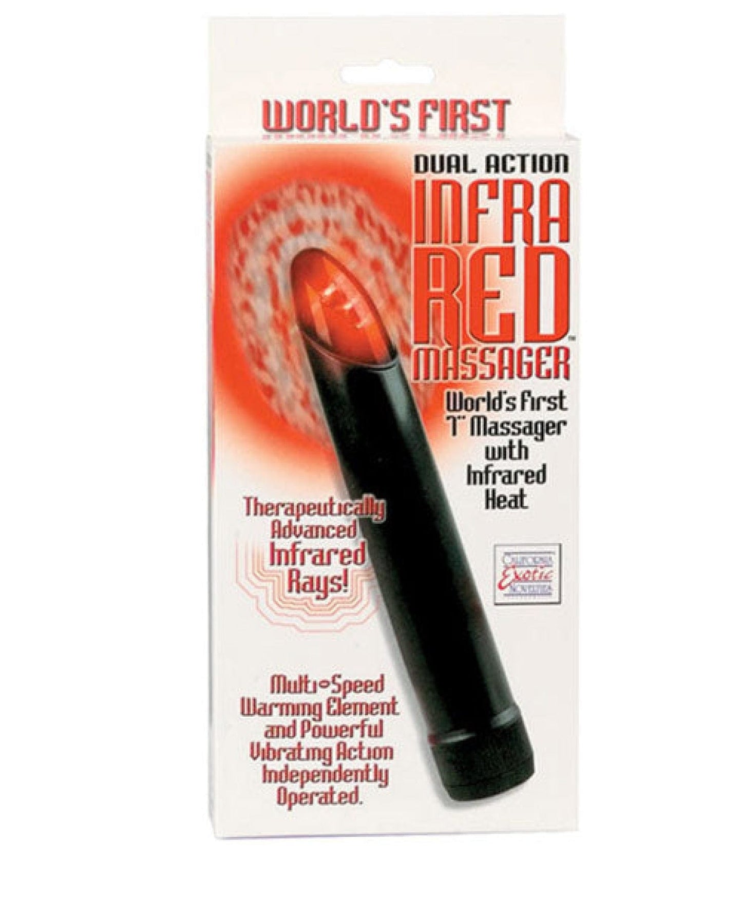 Doll Authority Vibrators Dual Action Infra Red Massager - Multi Speed Black