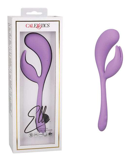 Doll Authority Vibrators Elle Liquid Silicone Dual Flicker - Purple