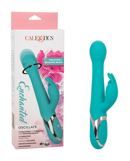 Doll Authority Vibrators Enchanted Oscillate Vibrator - Turquoise Blue