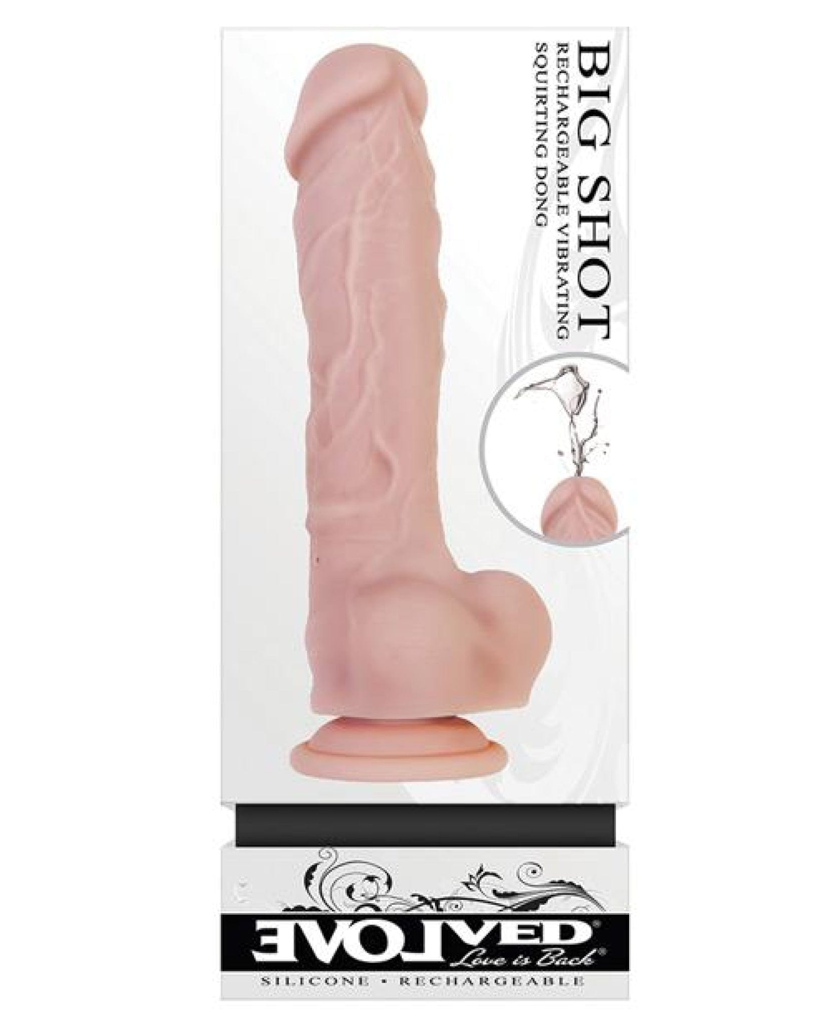 Doll Authority Vibrators Evolved Big Shot Vibrating & Squirting Dong - Flesh